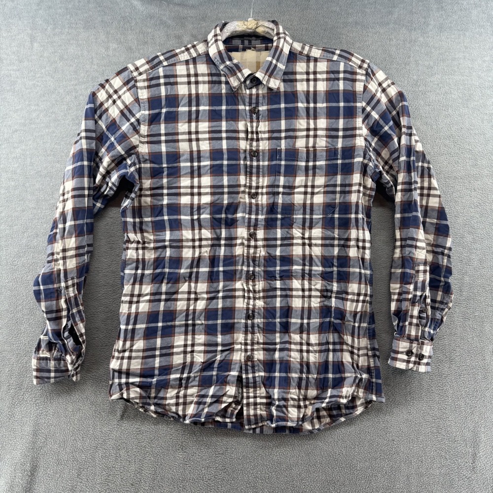 Eddie Bauer Button Down Shirt Plaid Long Sleeve Men's Size Medium Tall